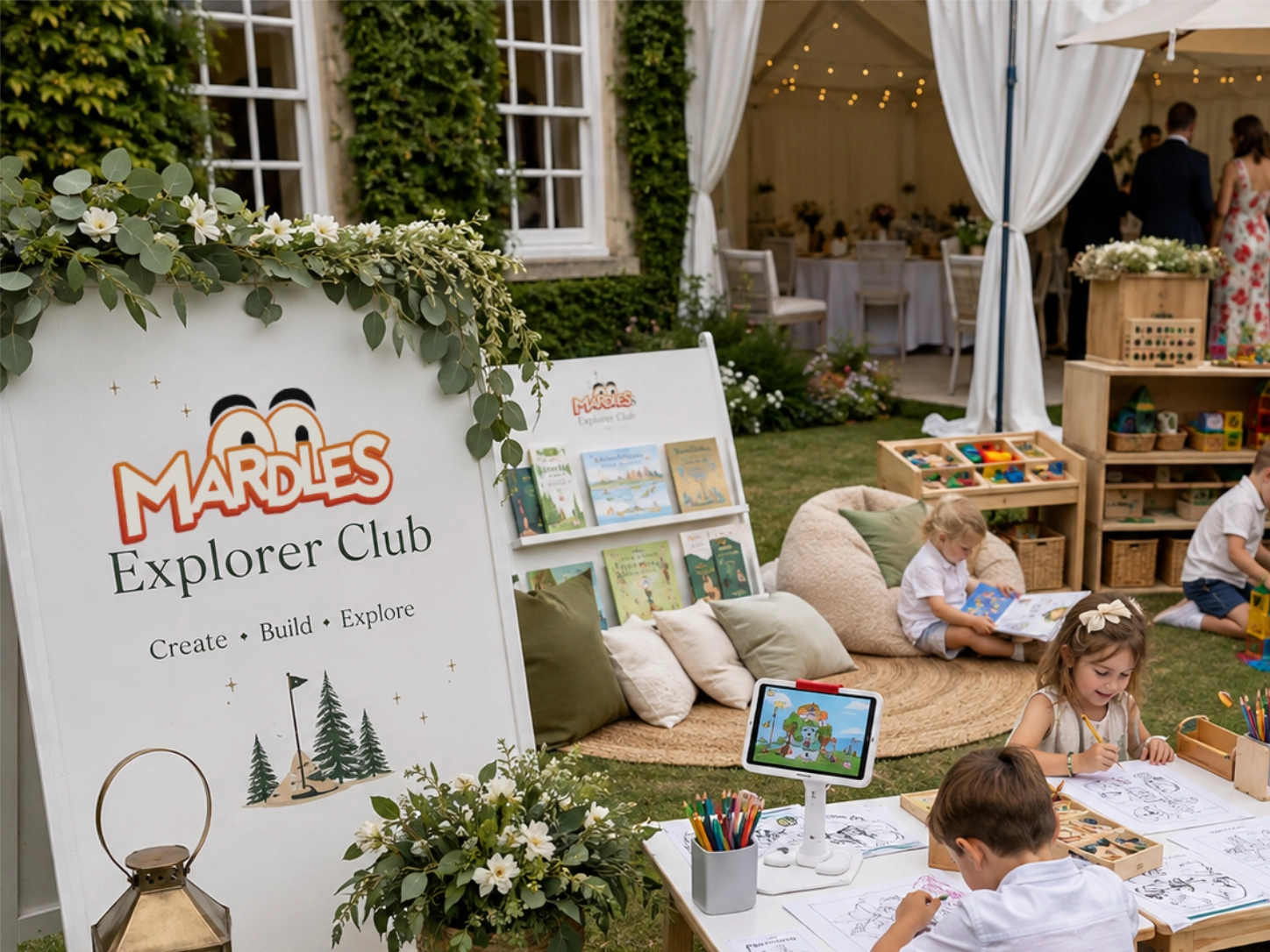 Mardles Explorer Club activity area for younger wedding guests